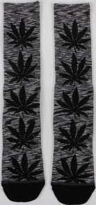 HUF Marled Plantlife Socks melange tmavě šedé / černé