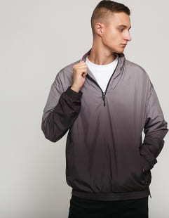 Urban Classics Gradient Pull Over Jacket tmavě šedá / černá