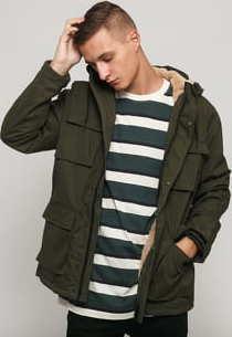 Urban Classics Field Jacket tmavě olivová