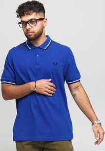 FRED PERRY Twin Tipped Fred Perry Shirt modré