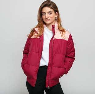 CALVIN KLEIN JEANS Blocking Puffer Jacket tmavě růžová / růžová