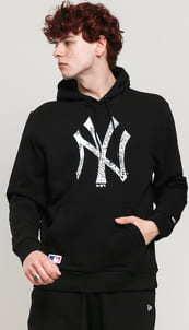 New Era MLB Paisley Print Monochrome Hoody NY černá / bílá