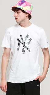 New Era MLB Paisley Print Monochrome Tee NY bílé / černé