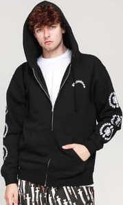 PLEASURES Ritual Zip Hoody černá