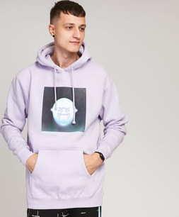 Pink Dolphin Ghost Hoodie světle fialová