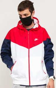 Nike M NSW HE WR Jacket HD bílá / navy / červená