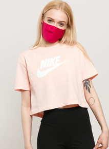 Nike W NSW Tee Essential Crop Icon světle růžové