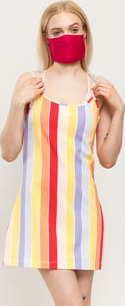 Nike W NSW Retro Femme Dress žluté / oranžové / červené / fialové