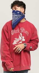 F*CK THEM Crewneck St. David vínová