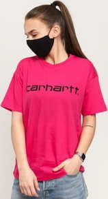 Carhartt WIP W Script T-Shirt tmavě růžové