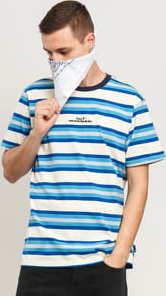 HUF Travis Knit Top krémové / modré