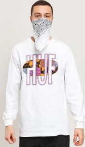 HUF Quake USA LS Tee bílé