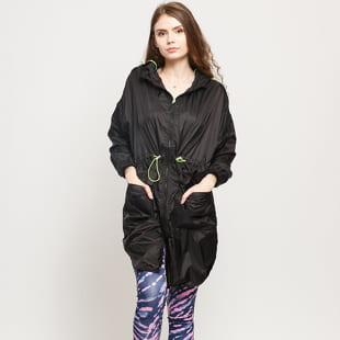 Urban Classics Ladies Transparent Light Parka černá / neon zelená