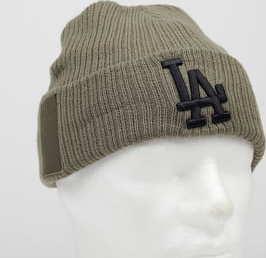 New Era MLB Utility Cuff Knit LA olivový