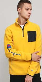 Champion Reverse Weave Script Arm Half Zip Fleece žlutá