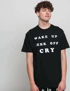 PLEASURES Wake Up Tee černé