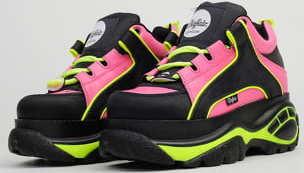 Buffalo Classic Chunky Sneaker Leather black / fuchsia