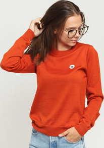 WOOD WOOD Lyn Crewneck tmavě oranžový