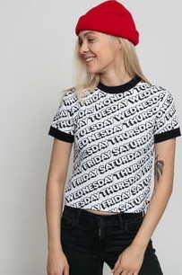 LAZY OAF Day After Day Ringer T-Shirt bílé / černé