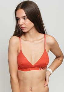 Tommy Hilfiger Triangle Bra tmavě oranžové