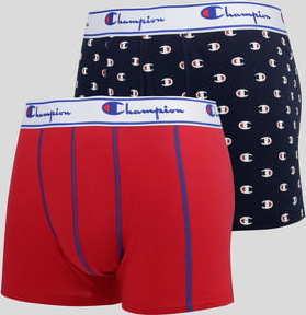 Champion 2 Pack Boxers mall Logo navy / červené