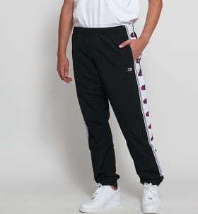 Champion Reverse Weave Taped Elastic Cuff Pants černé