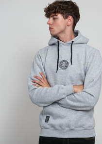 Mass DNM Base Small Logo Hoody melange šedá