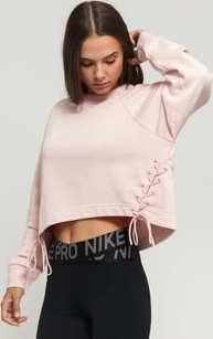 Nike W NSW Essential Crew Fleece Tie růžová