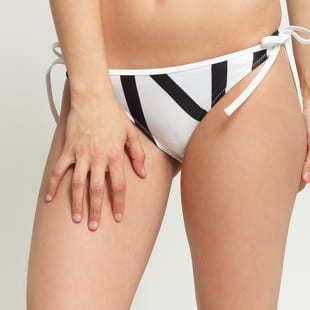 Calvin Klein String Side Tie - Slip bílé / černé