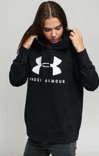 Under Armour Rival Fleece Sportstyle Graphic Hoodie černá