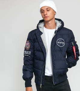 Alpha Industries Hooded Puffer Apollo 11 navy