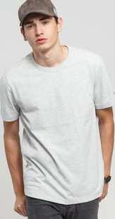 Champion Sleeve Mini Logo Crewneck Tee melange šedé