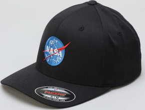 Yupoong NASA Flexfit Cap černá / šedá L-XL