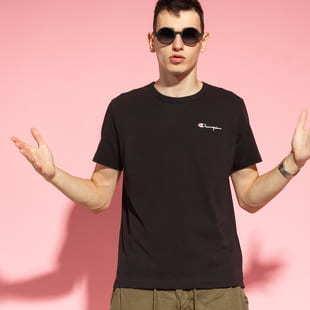 Champion Embroidered Logo Crewneck Tee černé