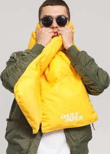 Daily Paper Puffer Scarf žlutá
