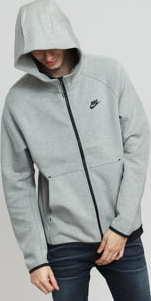 Nike M NSW Tech Fleece Hoodie FZ melange šedá