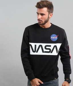 Alpha Industries NASA Inlay Sweater černá