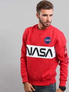 Alpha Industries NASA Inlay Sweater červená