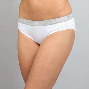 Calvin Klein 2 Pack Cotton Bikini - Slip bílé / šedé