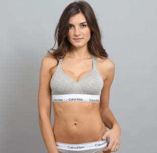 Calvin Klein Women's Bralette C/O melange šedé / bílé / černé