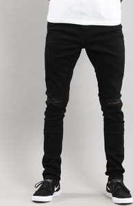 Urban Classics Slim Fit Knee Cut Denim Pant black 38