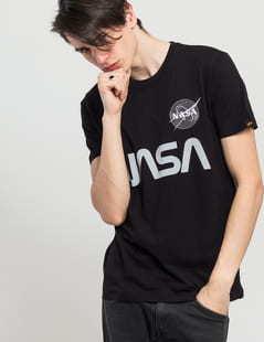 Alpha Industries NASA Reflective Tee černé