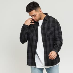 Urban Classics Checked Flanell Shirt černá / tmavě šedá