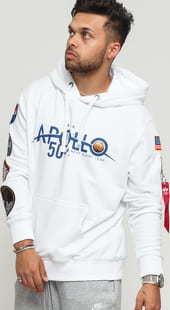 Alpha Industries Apollo 50 Patch Hoody bílá
