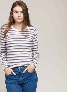 Levi's ® W LS Baby Tee bílé / fialové / černé