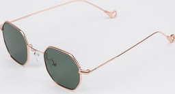 Jeepers Peepers Hexagonal Sunglasses zlaté / černé