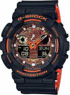 Casio G-Shock GA 100BR-1AER černé / oranžové