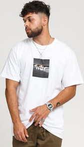 HUF Voyeur Logo T-Shirt bílé