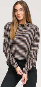 WOOD WOOD Astrid LS Tee navy / hnědé / béžové