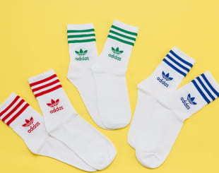 adidas Originals 3Pack Mid Cut Crew Sock